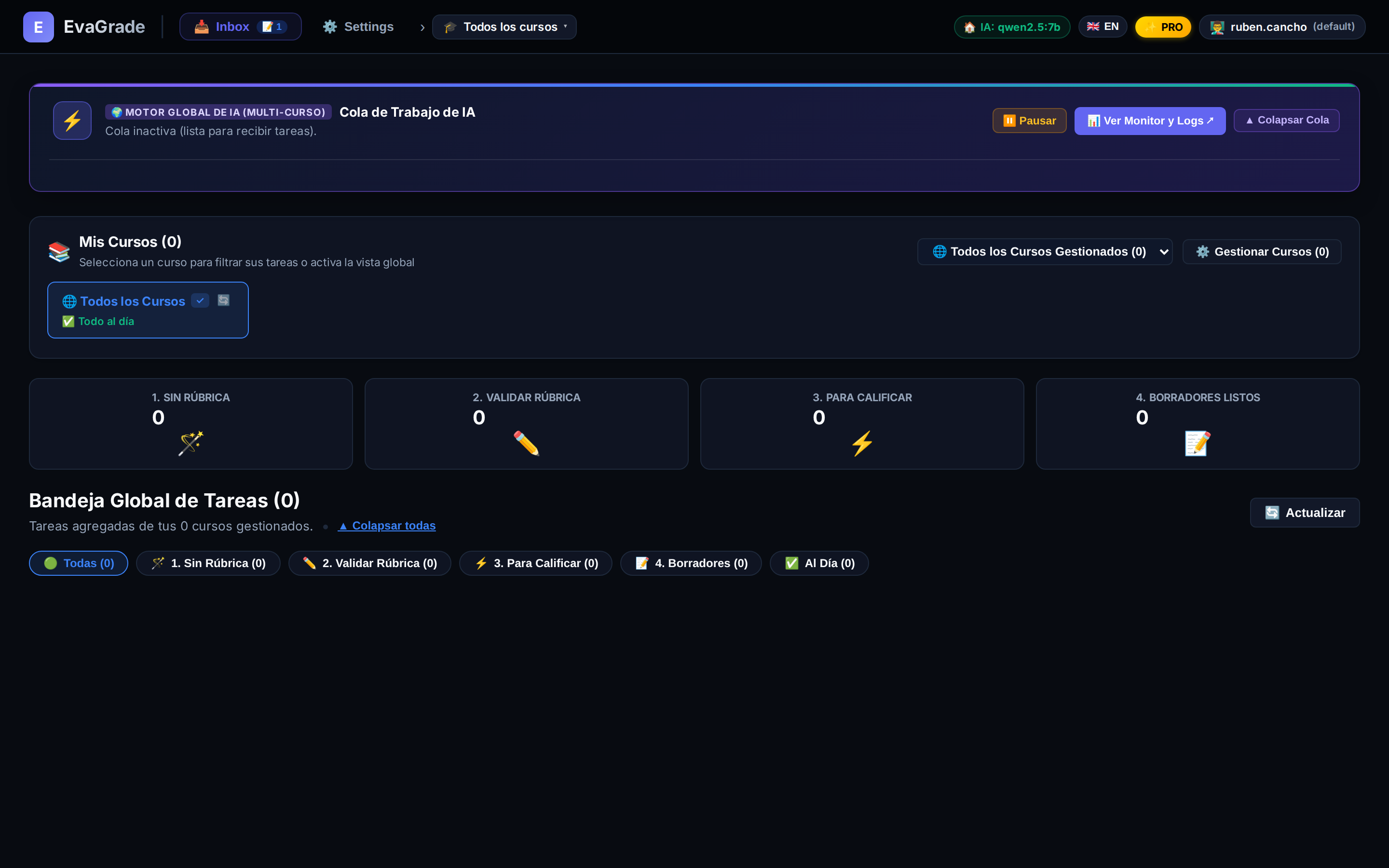EvaGrade Desktop Interface Screenshot